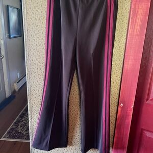 Maeve  brown and burgundy striped track Pants